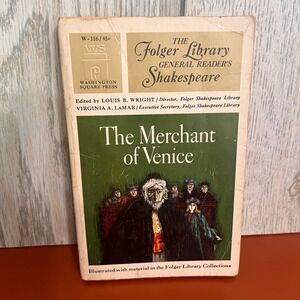 The Merchant of Venice William Shakespeare Folger Library 1965 Paperback W116